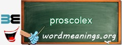 WordMeaning blackboard for proscolex